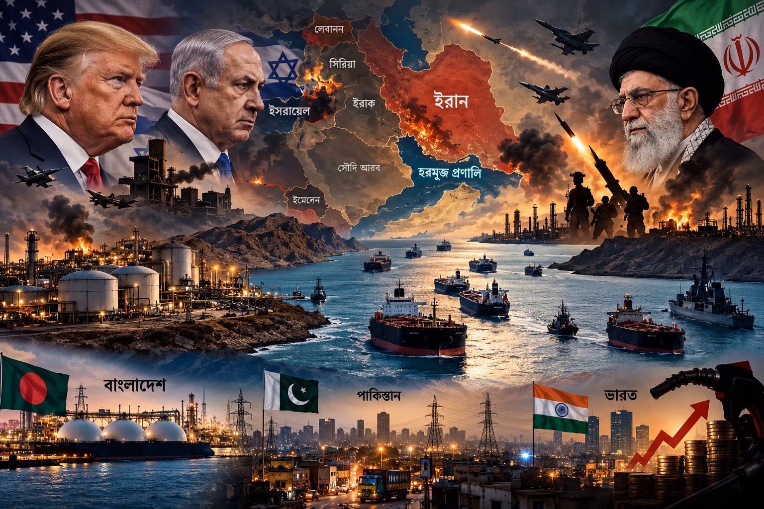 মধ্যপ্রাচ্য সংঘাতে অর্থনৈতিক চাপ দীর্ঘ হওয়ার শঙ্কা দক্ষিণ এশিয়ায়
