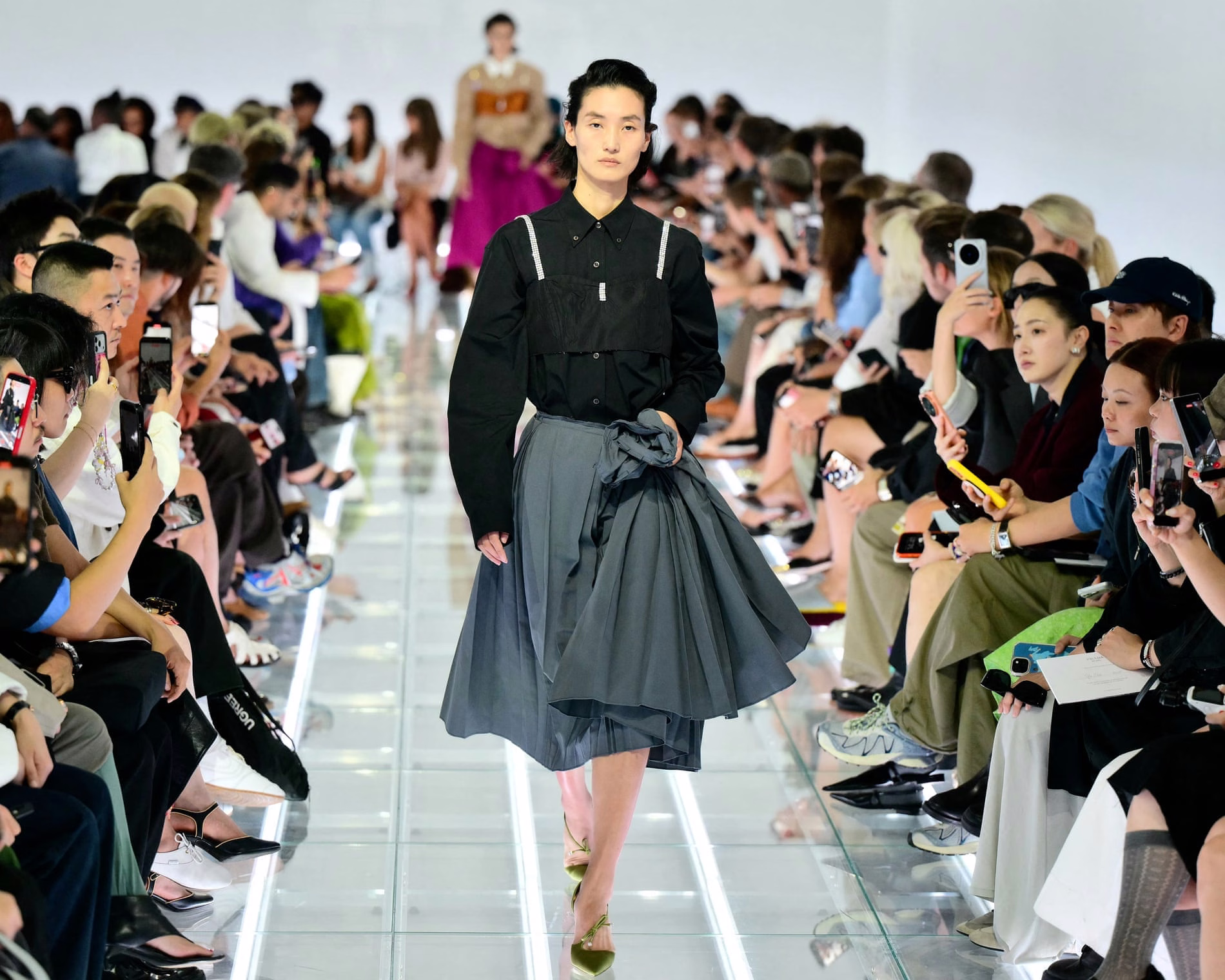 Prada's Milan Show Focuses on Skirts, Skipping Dresses and Trousers
